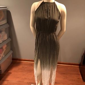 Green ombré maxi dress